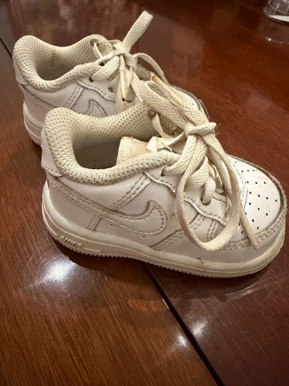 Nike White Toddler Sneakers Size 3C - Fair Condition